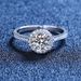 S Mosang Diamond Women's Micro Set Round Bag Square Classic Six Claw Proposal Ring_ipsvogv.com