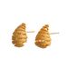 New Style Croissant Matte Hollow Fat Thread Vacuum Copper Gold Plated Elegant Earrings Ins_ipsvogv.com