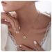 eight pointed star shell pendant necklace personality simple pendant jewelry female stainless steel_ipsvogv.com