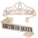 BIRTHDAY QUEEN Queen's Birthday Crown Etiquette Belt Ribbon Shoulder Strap Party_ipsvogv.com
