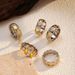 Women’s Jewelry Set Fashion Simple Personality Fashionable Ins Style Gold And Silver Double Color Cross Stainless Steel Ring Ring_ipsvogv.com