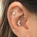 Unisex Jewelry Fashion piercing ear bone studs female geometric diamond zircon stainless steel screw ball ear studs popular earrings_ipsvogv.com