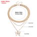 ins Trend Multi-layer Stacking Light Luxury Butterfly Design Fritillary Necklace Thick Aluminum Chain Necklace_ipsvogv.com