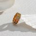 Fashion New Bohemian Cuban Chain Zircon Titanium Steel Ring Jewelry For Women_ipsvogv.com