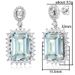 Cao Shi's online celebrity live streaming earrings Princess Square Colorful Treasure Earrings Autumn and Winter Light Luxury Earrings Girl_ipsvogv.com