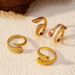 Women’s Jewelry Set Fashion Stainless Steel Caterpillar Ring Fashion Ins All Match Design Titanium Steel Ring Finger Ornaments_ipsvogv.com