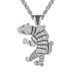 Unisex New Exaggerated And Fierce Tiger Pendant 3D Full Diamond Zircon Agate Eye Hip Hop Pendant With Chain_ipsvogv.com