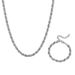 Trendy Hip Hop Necklace For Boys, Simple And Basic Plain Chain, Titanium Steel Indentation, Double Woven Chain, Twisted Rope Necklace_ipsvogv.com