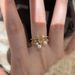 Light Luxury Pearl Cat Eye Stone Star Double Layered Open For Women, Niche Fashion, Versatile, High-end Feeling, Ring,_ipsvogv.com