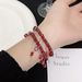 Sweet, Cool, Spic Girl Red Crstal Tassel Bracelet For Women, With A Niche Design And Beaded Luxur, Versatile_ipsvogv.com