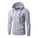 Men's Clothing New Spring and Autumn Style Zipper Hooded Sweatshirt Men's Cardigan Sweatshirt Long Sleeve Solid Color Sweatshirt_ipsvogv.com