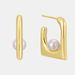 French Light Luxury Fashion Geometric Square Inlaid Shell Pearl Earrings For Women Brass Gold Plated Cold Style All Match Earrings_ipsvogv.com