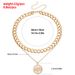 Fashion Metal Aluminum Coarse Chain Necklace, Micro Diamond Tree Of Life Black And White Fritillary Pendant Necklace_ipsvogv.com