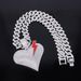 Unisex Hot Selling Alloy Full Diamond Heart Moving Pendant Men's Cool Hip Hop Heart Shaped Necklace Jewelry_ipsvogv.com