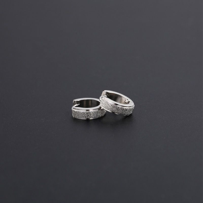 New Korean Style Trendy Hip-hop Earrin, Popular Frosted Men's Ear Buckles, Personalized Fashion, Niche High-end_ipsvogv.com