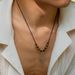 European and American Fashion Sunflower Tiger Stone Bead Necklace Hip-hop Niche High-end Feeling Collarbone Chain Men's Necklace_ipsvogv.com