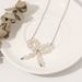 Women's Jewelry Bow Necklace Summer Sweet Light Luxury Style Handmade Pearl Clavicle Necklace_ipsvogv.com