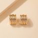 Women's Cold style exaggerated metal big earrings simple temperament elegant earrings _ipsvogv.com
