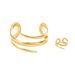 Geometric light luxu style ring set, personalized and versatile, curved design, niche women's wristband bracelet_ipsvogv.com
