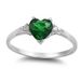 Peach Heart Ring Women's Love Shaped Zircon Diamond Set Copper Plated Silver Fashion Jewelry_ipsvogv.com