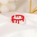 Halloween funny decoration horror vampire cut bloodstain ring personality dark bleeding open ring_ipsvogv.com