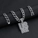 Unisex Hip Hop Letter US BOYZ Pendant Cross Border Hot Selling Nightclub Men's Accessories Personality Full Diamond Alloy Cuban Chain Necklace_ipsvogv.com
