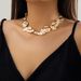 Irregular Special-shaped Metal Splicing Necklace Female, European And American Station Fashion Personality Niche Model Runway Catwalk Collarbone Chain_ipsvogv.com