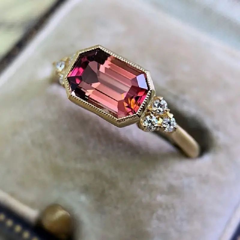 Cao Shi's Popular Jewelry New Gold Body Engagement Palace Style Ring_ipsvogv.com