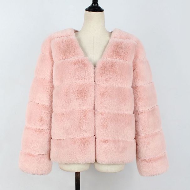 Women's Clothing warm plush coat fur coat jacket_ipsvogv.com