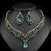 2025 Duoduo Bride Necklace And Earring Set Large Water Drop Wedding Banquet Dress Accessories Matching_ipsvogv.com