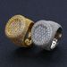 Men's Jewelry Personality Hip Hop Zircon Round Full Diamond Ring Men's High End Fashion Accessories_ipsvogv.com