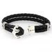 Beaded Snake Pattern Anchor Hip-Hop Personality Genuine Leather Men's Bracelet High-End Jewelry Accessories_ipsvogv.com