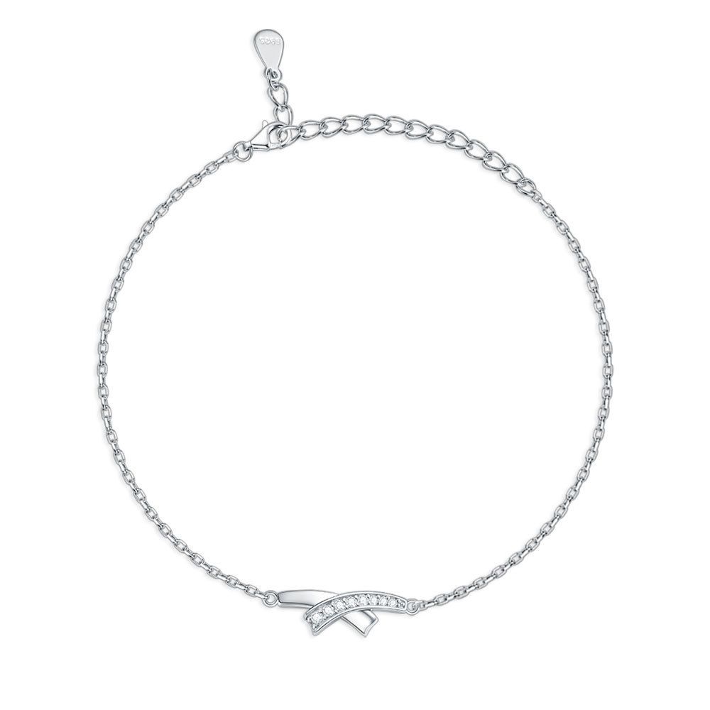Women's Jewelry Sterling Silver Zircon Bow Bracelet Big Brand Jewelry Ins 925 Silver Bracelet_ipsvogv.com
