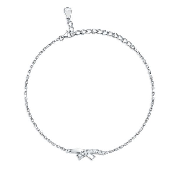 Women's Jewelry Sterling Silver Zircon Bow Bracelet Big Brand Jewelry Ins 925 Silver Bracelet_ipsvogv.com