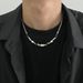 Alloy Bead Necklace, Men's High-end And Versatile Hip-hop Design, Collarbone Chain Accessory, Women's Titanium Steel_ipsvogv.com