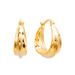 Ear Buckle Sterling Silver Horseshoe Buckle Striped Earrings Niche Minimalist Versatile Retro Elegant Jewelry Korean Women's High-end_ipsvogv.com