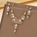 Women’s Jewelry Set Fashion Necklace Earrings Two Piece Set Bride Retro High End Design_ipsvogv.com