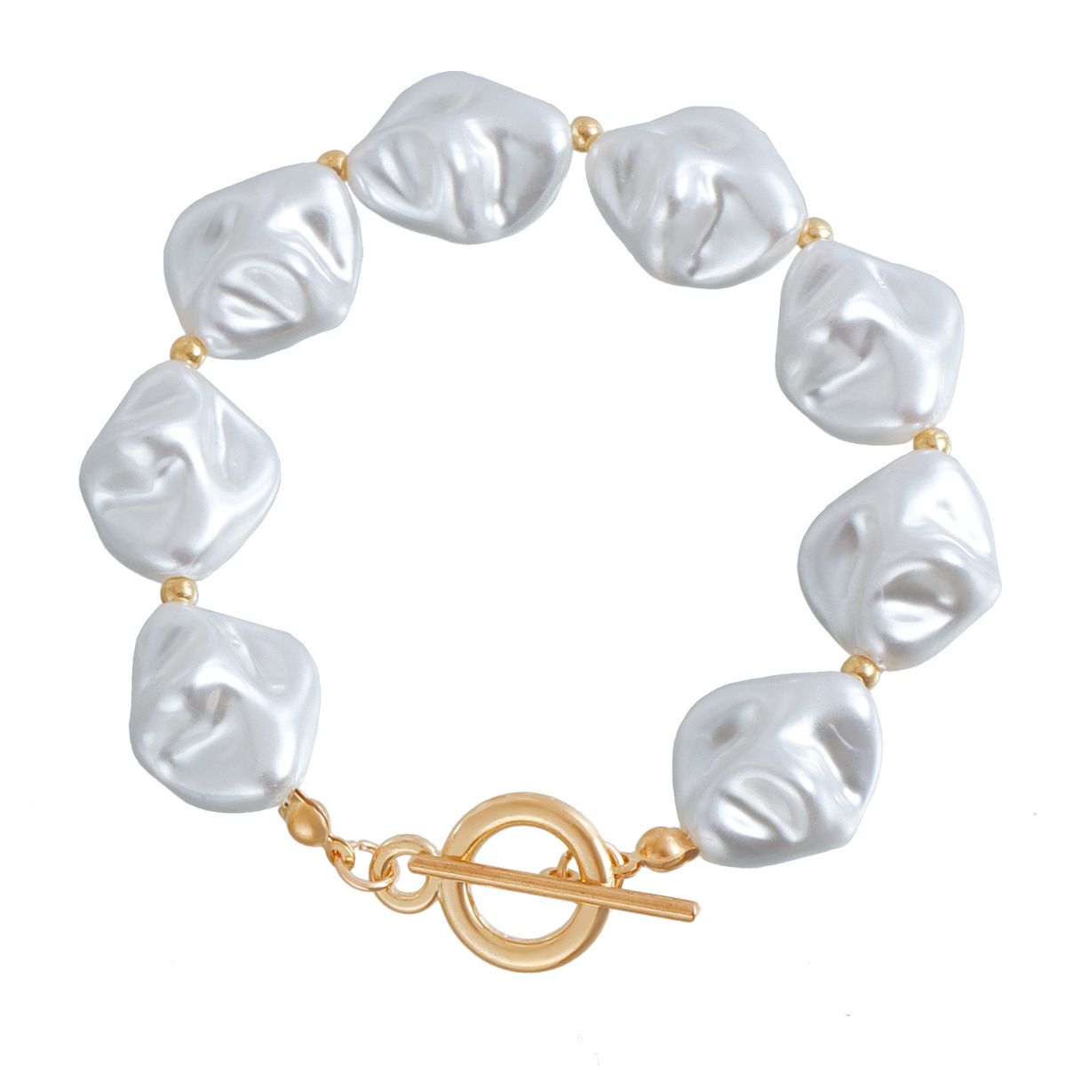 Retro Special-shaped Baroque Pearl Necklace, Fashionable Versatile Irregular Beaded Neck Chain_ipsvogv.com