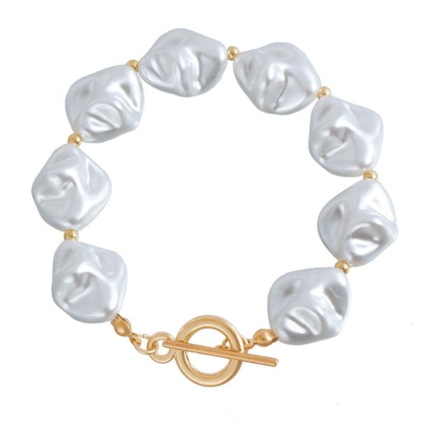 Retro Special-shaped Baroque Pearl Necklace, Fashionable Versatile Irregular Beaded Neck Chain_ipsvogv.com