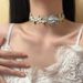 Choker Necklace High-End Short Neck Lace Mesh Rose Flower Ribbon Super Fairy Temperament Clavicle Chain For Women Summer_ipsvogv.com