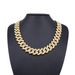 Unisex 20mm Diamond Shaped Alloy Necklace For Men High End Cool Hip Hop Cuban Chain_ipsvogv.com