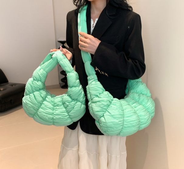 Women's Bags new croissant cloud bag pleated one shoulder crossbody sponge light versatile casual fashion dumpling women's bag_ipsvogv.com