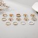 Hot Selling Rose Sparkling Diamond Pearl Crescent Fatima's Hand Drop Oil Eagle 13 Piece Set Joint Ring_ipsvogv.com