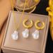 Advanced Irregular Pearl Women, Titanium Steel Ear Buckles With Elegant Temperament, Internet Famous Long Earrings For_ipsvogv.com