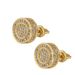 Women's Jewelry Hip Hop Earrings Couples' Round Full Zirconium Personalized Earrings Trendy Simple Design Earrings For Men And Women_ipsvogv.com