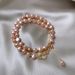 Titanium Steel Baroque Freshwater Powder Pearl Women's OT Buckle Pull-out Adjustable Collarbone Chain Temperament_ipsvogv.com