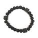 New Lava Block Volcano Stone Bracelet Men's Matte Black Glass Bead Bracelet_ipsvogv.com