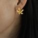Uniquely Designed Gold Flower Irregular Stripe Earrings For Women's New Light Luxury Earrings, And Versatile_ipsvogv.com