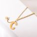Fashionable ins style with 26 tassel letter pendants, niche design, titanium steel necklace, women's non fading jewelry_ipsvogv.com