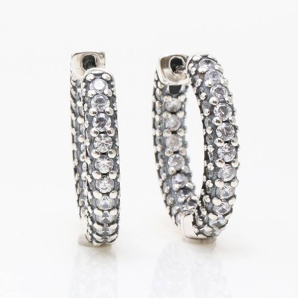 Women's Jewelry Silver Plated Single Row Earrings Fashionable Elegant Zirconia Earrings Birthday Gifts_ipsvogv.com